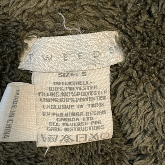 Tweeds Quilted Puffer Vest Chocolate Brown Sherpa Fleece Reversible Sleeveless S - Picture 7 of 8